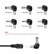 C5 3-12V 12W Caricatore multifunzione per adattatore di alimentazione con interruttore regolato a tensione regolabile con punte CC, US Plug, UK Plug, EU Plug