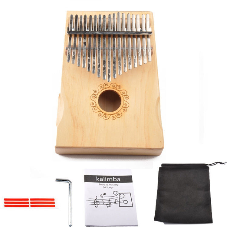 Kalimba 17 tasti in legno con corpo in pino 20x15x5cm