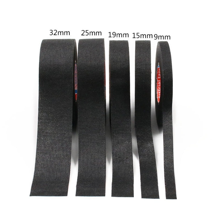 3 PCS Nastro di flanella per cablaggio automobilistico Nastro isolante resistente alle alte temperature e impermeabile per cavi e cavi, dimensioni:, 9mm x 15m, 15mm x 15m, 19mm x 15m, 25mm x 15m, 32mm x 15m, 9mm x 25m, 15mm x 25m, 19mm x 25m, 25mm x 25m