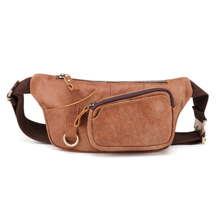 6467 Marsupio multifunzionale in pelle da uomo Borsa da petto diagonale per sport all'aria aperta, 6467