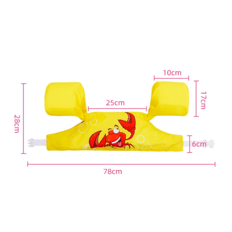 I bambini giocano con l'attrezzatura per il nuoto in acqua Gilet galleggiante per cartoni animati, Starfish, Shell, Red Flamingo, Blue Crab, Turtle, Small Dinosaur, Little Whale, Crab