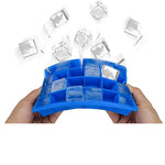 Stampo per cubetti di ghiaccio in silicone 24 griglie quadrate