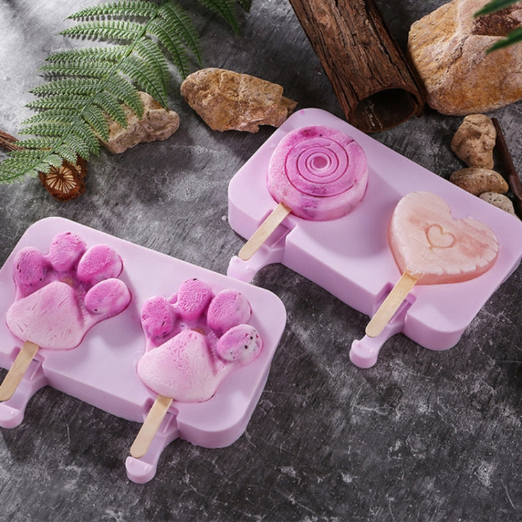 Stampo per ghiaccioli in silicone con coperchio e bastoncini