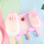 Stampo per ghiaccioli in silicone con coperchio e bastoncini