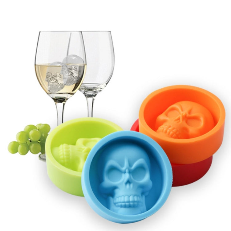 Stampo per ghiaccio in silicone a forma di teschio 8cm