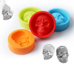 Stampo per ghiaccio in silicone a forma di teschio 8cm