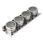 Set di ampolle per condimenti magnetici da cucina in acciaio inossidabile, Stainless Steel Seasoning Cruet Set