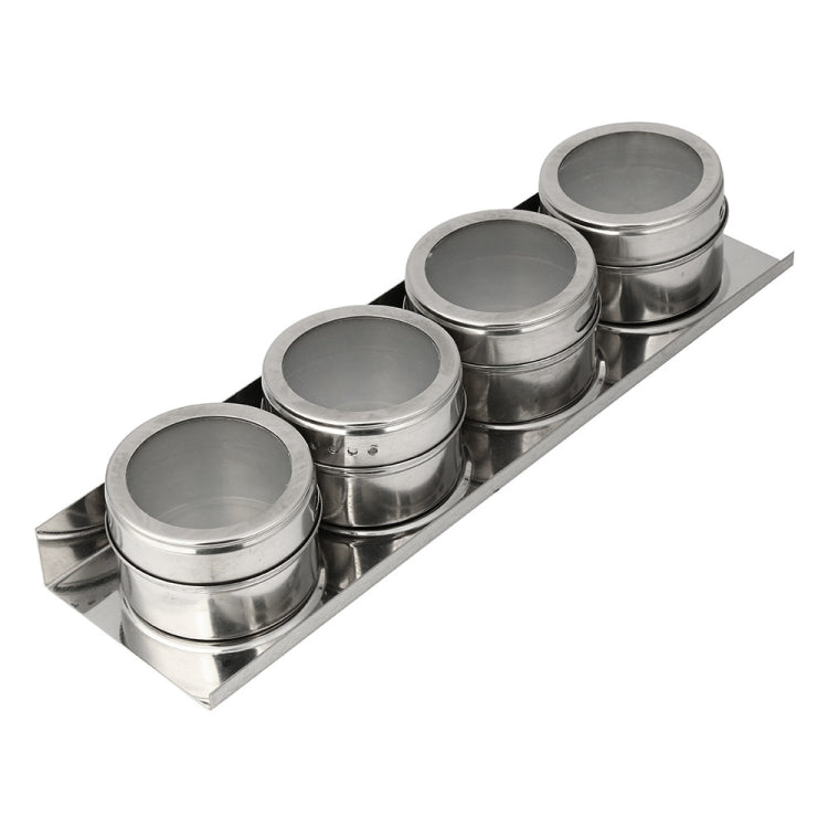 Set di ampolle per condimenti magnetici da cucina in acciaio inossidabile, Stainless Steel Seasoning Cruet Set