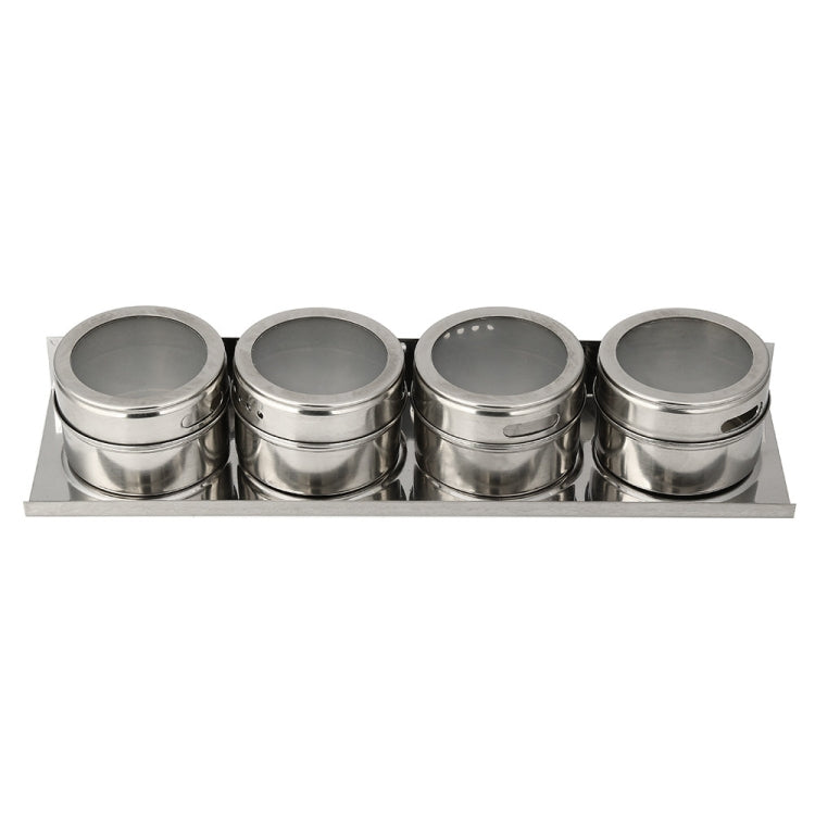 Set di ampolle per condimenti magnetici da cucina in acciaio inossidabile, Stainless Steel Seasoning Cruet Set