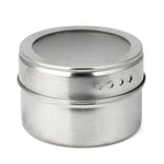 Set di ampolle per condimenti magnetici da cucina in acciaio inossidabile, Stainless Steel Seasoning Cruet Set