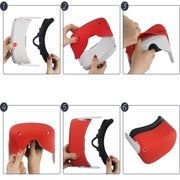 Guscio protettivo impermeabile antipolvere e anticaduta in silicone per occhiali VR per Oculus Quest2, Black, White, Red, Luminous Green