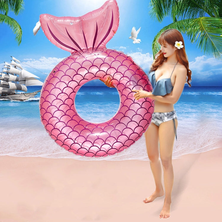 Anello da nuoto con schienale ispessito per adulti Anello da nuoto con sirena, Swimming Ring (Pink), Swimming Ring (Blue)