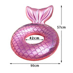 Anello da nuoto con schienale ispessito per adulti Anello da nuoto con sirena, Swimming Ring (Pink), Swimming Ring (Blue)