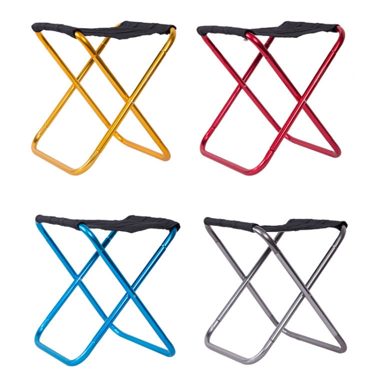Sedia pieghevole da campeggio portatile da esterno 7075 Sgabello per barbecue da pesca in lega di alluminio, dimensioni: 24,5x22,5x27 cm, Camping Folding Chair (Silver Gray), Camping Folding Chair (Gold), Camping Folding Chair (Red)                    ...
