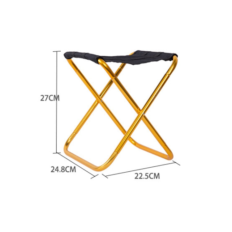 Sedia pieghevole da campeggio portatile da esterno 7075 Sgabello per barbecue da pesca in lega di alluminio, dimensioni: 24,5x22,5x27 cm, Camping Folding Chair (Silver Gray), Camping Folding Chair (Gold), Camping Folding Chair (Red)                    ...