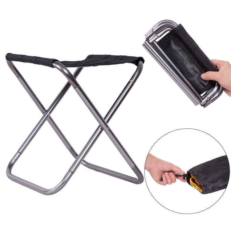 Sedia pieghevole da campeggio portatile da esterno 7075 Sgabello per barbecue da pesca in lega di alluminio, dimensioni: 24,5x22,5x27 cm, Camping Folding Chair (Silver Gray), Camping Folding Chair (Gold), Camping Folding Chair (Red)                    ...