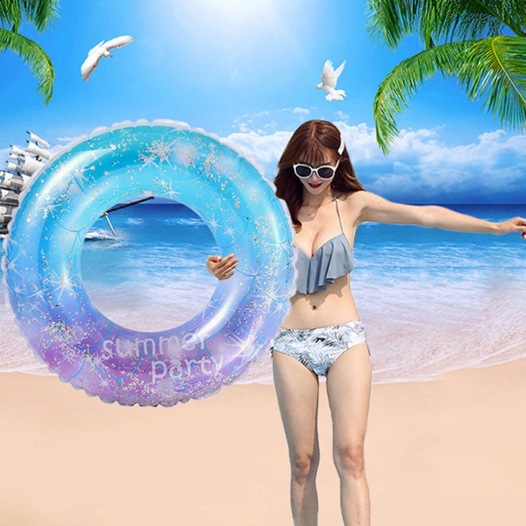 2 pezzi paillettes cielo stellato sirena anello da nuoto per adulti anello da nuoto per ascelle per bambini, dimensioni:, 60cm, 70cm, 80cm, 90cm, 90cm (With Handle)