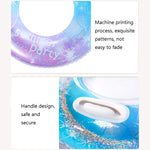 2 pezzi paillettes cielo stellato sirena anello da nuoto per adulti anello da nuoto per ascelle per bambini, dimensioni:, 60cm, 70cm, 80cm, 90cm, 90cm (With Handle)