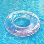2 pezzi paillettes cielo stellato sirena anello da nuoto per adulti anello da nuoto per ascelle per bambini, dimensioni:, 60cm, 70cm, 80cm, 90cm, 90cm (With Handle)