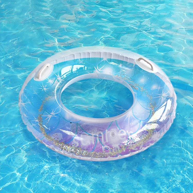 2 pezzi paillettes cielo stellato sirena anello da nuoto per adulti anello da nuoto per ascelle per bambini, dimensioni:, 60cm, 70cm, 80cm, 90cm, 90cm (With Handle)