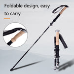 TUOBEIS TBS-006 Bastone da Trekking Ultraleggero Pieghevole Trekking Alpinismo Stampella, TBS-006