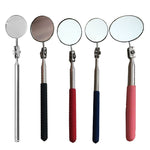 3 pezzi specchio di rilevamento riparazione auto specchio telescopico pieghevole universale specchio di ispezione del telaio di saldatura, Silver 50mm, Silver 30mm, Black Handle 50mm, Red Handle 50mm, Purple Handle 50mm, Pink Handle 50mm
