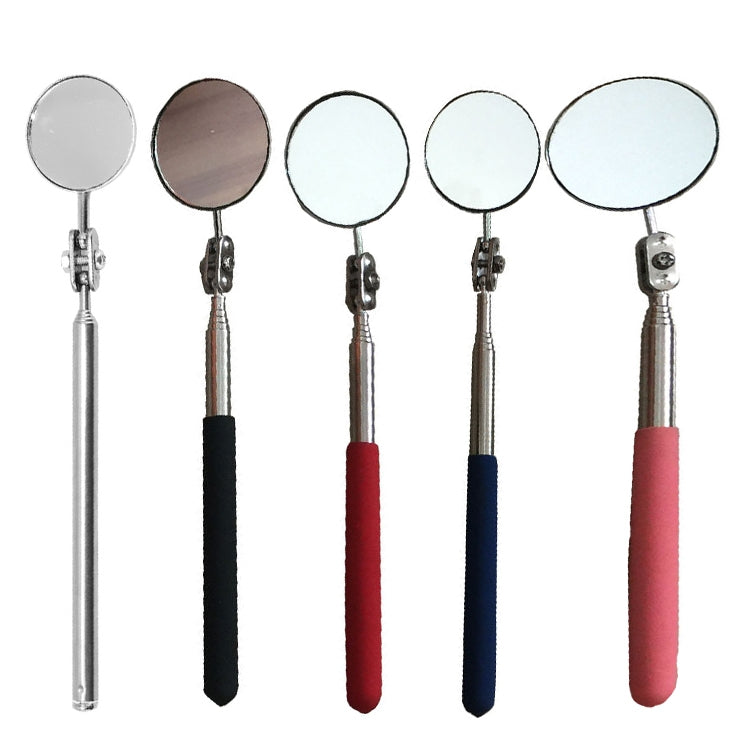 3 pezzi specchio di rilevamento riparazione auto specchio telescopico pieghevole universale specchio di ispezione del telaio di saldatura, Silver 50mm, Silver 30mm, Black Handle 50mm, Red Handle 50mm, Purple Handle 50mm, Pink Handle 50mm