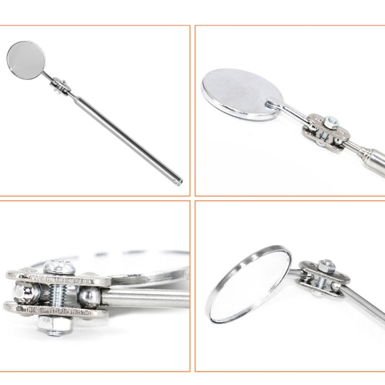 3 pezzi specchio di rilevamento riparazione auto specchio telescopico pieghevole universale specchio di ispezione del telaio di saldatura, Silver 50mm, Silver 30mm, Black Handle 50mm, Red Handle 50mm, Purple Handle 50mm, Pink Handle 50mm