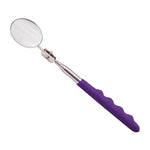 3 pezzi specchio di rilevamento riparazione auto specchio telescopico pieghevole universale specchio di ispezione del telaio di saldatura, Silver 50mm, Silver 30mm, Black Handle 50mm, Red Handle 50mm, Purple Handle 50mm, Pink Handle 50mm