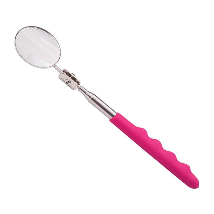 3 pezzi specchio di rilevamento riparazione auto specchio telescopico pieghevole universale specchio di ispezione del telaio di saldatura, Silver 50mm, Silver 30mm, Black Handle 50mm, Red Handle 50mm, Purple Handle 50mm, Pink Handle 50mm
