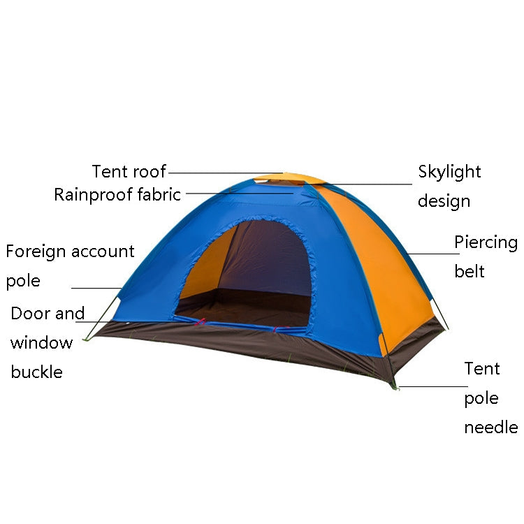 T015 Tenda da campeggio monostrato da campeggio Tenda da campeggio Beach Tour, consegna colore casuale, For 2 People, 3-4 People