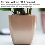 Vaso da fiori in plastica colorata per accumulo di acqua in metallo imitazione 3 pezzi, G103 Extra Small, G105 Small Pot, G109 Medium Pot