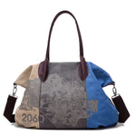 K1219 Borsa a tracolla monospalla con stampa di borsa in tela Graffiti di grande capacità