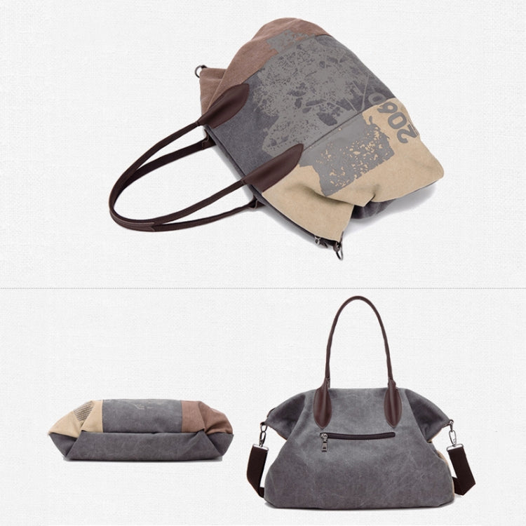 K1219 Borsa a tracolla monospalla con stampa di borsa in tela Graffiti di grande capacità
