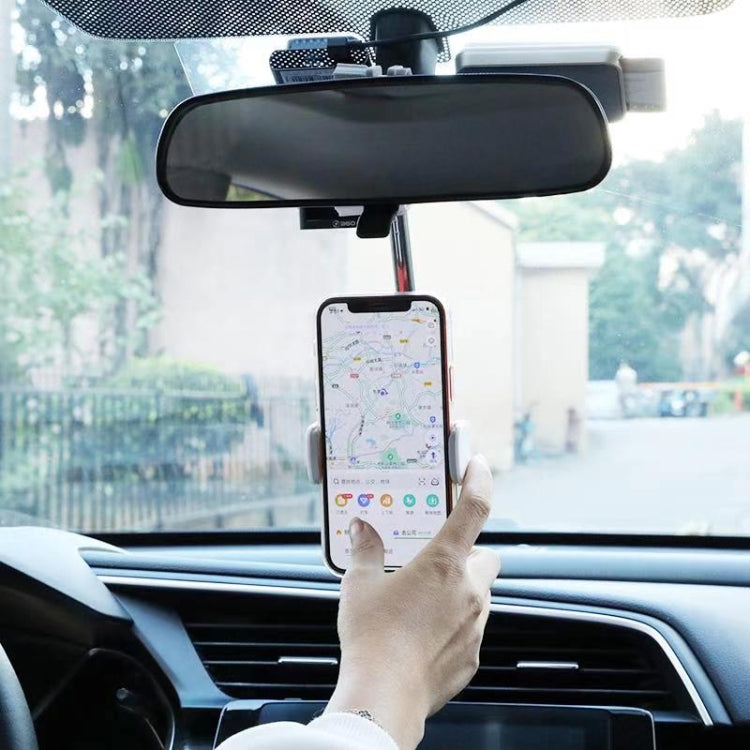 Staffa per telefono cellulare per auto da 2 pezzi Staffa di navigazione per specchietto retrovisore Registratore di guida Staffa fissa per clipper post-obiettivo, Driving Recorder Fixed Clipper