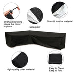 Copridivano angolare per mobili da giardino per esterni Copritavolo antipolvere, 215x215x87cm, 200x270x82cm, 286x222x82cm, 300x300x98cm, 155x95x68, 210x270x85cm