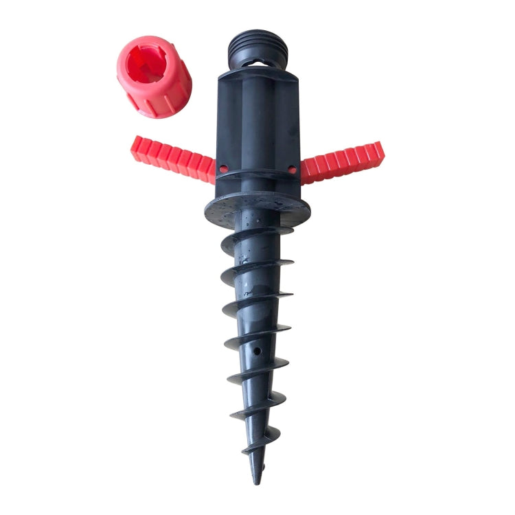 Diametro tubo 32 mm Accessori per ombrellone da spiaggia all'aperto Grande spina di terra a spirale portatile in plastica, 32mm Sun Umbrella Accessories