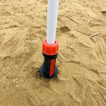 Diametro tubo 32 mm Accessori per ombrellone da spiaggia all'aperto Grande spina di terra a spirale portatile in plastica, 32mm Sun Umbrella Accessories