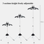1,6 m 3 in 1 Appendiabiti per staffa da stiro telescopica Supporto per asta in metallo, Metal Rod Mount