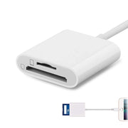 Adattatore 2 in 1 per lettore di schede SD/TF da 8 pin per iPhone/iPad, lunghezza cavo: 9,7 cm, SD + TF Slots