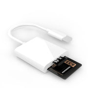 Adattatore 2 in 1 per lettore di schede SD/TF da 8 pin per iPhone/iPad, lunghezza cavo: 9,7 cm, SD + TF Slots