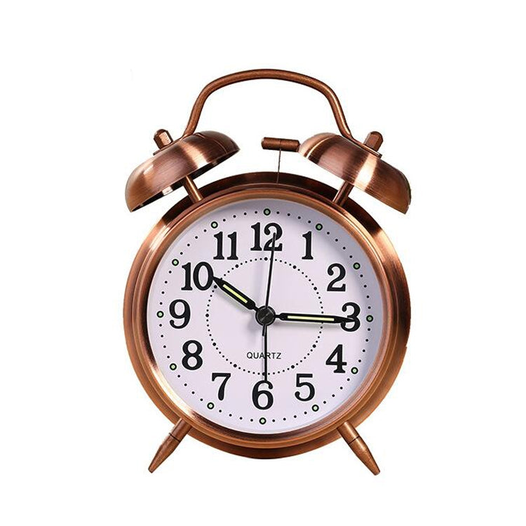 Sveglia luminosa silenziosa di qualità del metallo Orologio classico a doppia campana