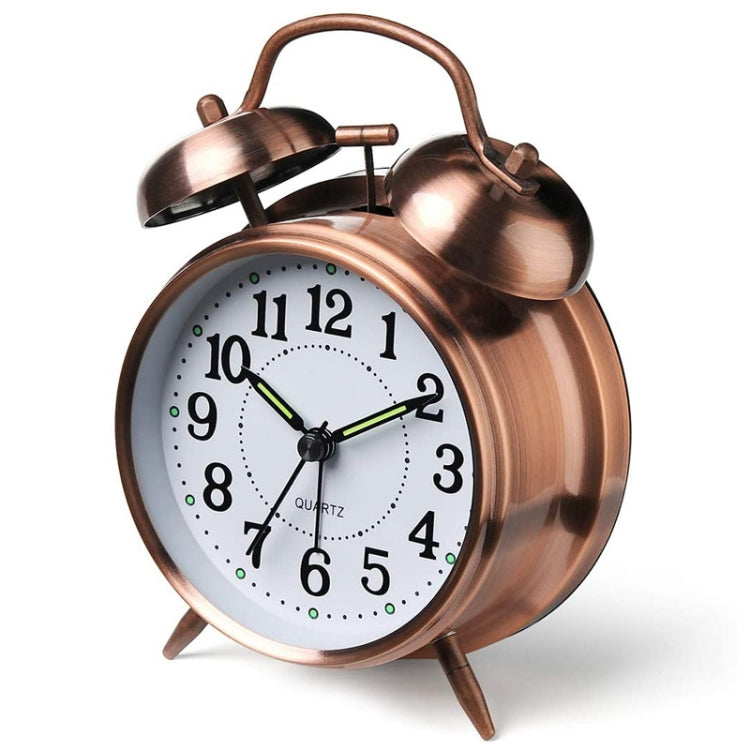 Sveglia luminosa silenziosa di qualità del metallo Orologio classico a doppia campana
