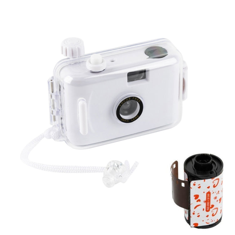 Simpatica fotocamera antiurto impermeabile con pellicola retrò con pellicola usa e getta, All White Shell, Black White Shell, Yellow White Shell, Light Pink White Shell, Sky Blue White Shell