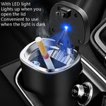 Posacenere per auto da 2 pezzi con coperchio appeso invisibile con posacenere per auto con luce a LED, 2 PCS Car Ashtray
