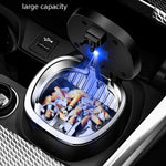 Posacenere per auto da 2 pezzi con coperchio appeso invisibile con posacenere per auto con luce a LED, 2 PCS Car Ashtray