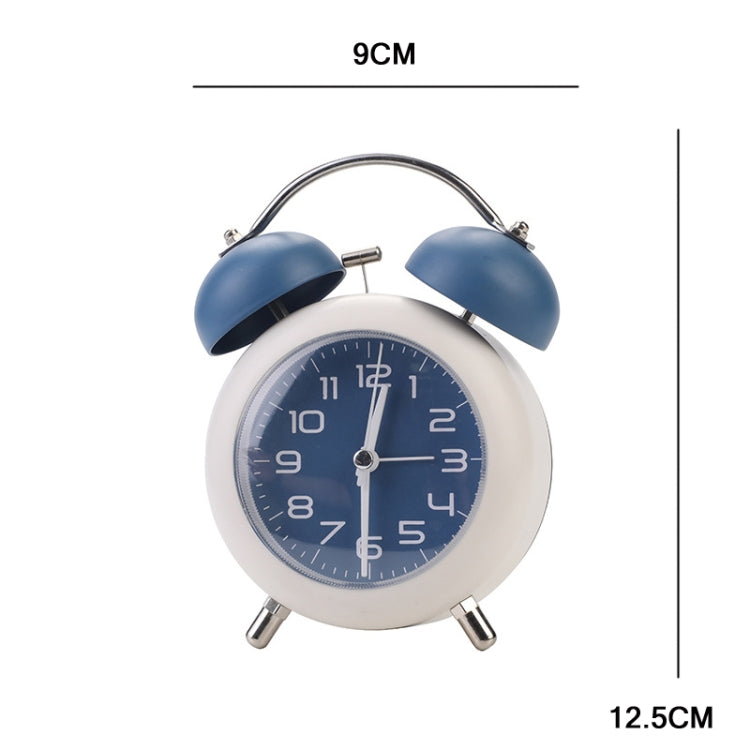 Sveglia meccanica digitale da tavolo in metallo da camera da letto Orologio silenzioso da soggiorno con luce notturna, Green, Blue, Coffee Color, Pink