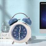 Sveglia meccanica digitale da tavolo in metallo da camera da letto Orologio silenzioso da soggiorno con luce notturna, Green, Blue, Coffee Color, Pink