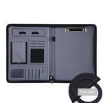 Cartella in pelle per borsa da lavoro con cerniera portatile multifunzionale KC601 A4, stile:, No Chargeable No Calculator No Memo Pad (Black), No Chargeable No Calculator No Memo Pad (Dark Blue), No Chargeable No Calculator No Memo Pad (Gray)         ...