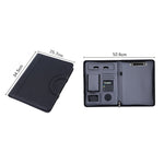 Cartella in pelle per borsa da lavoro con cerniera portatile multifunzionale KC601 A4, stile:, No Chargeable No Calculator No Memo Pad (Black), No Chargeable No Calculator No Memo Pad (Dark Blue), No Chargeable No Calculator No Memo Pad (Gray)         ...